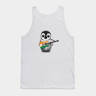 Baby Penguin Playing Indian Flag Guitar Tank Top